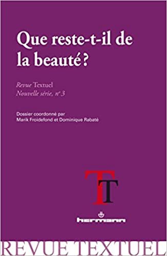 Revue Textuel, nouvelle série, n° 3: Que reste-t-il de la beauté? Dossier coordonné par Marik Froidefond et Dominique Rabaté (HR.REVU.TEXTUEL) indir