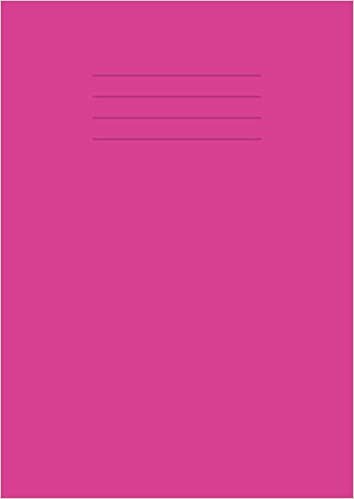 Half Plain Half Lined Exercise Book A4: Top plain and Bottom 20mm Wide Line Ruled Exercise Book - 100 Pages School Notebook A4 - Half Blank Half Lined Paper for Children & Kids - 90 gsm - Pink Cover indir