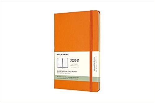 ダウンロード  Moleskine 2020-21 Weekly Planner, 18M, Large, Cadmium Orange, Hard Cover (5 x 8.25) 本