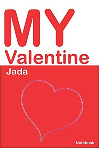 indir My Valentine Jada: Personalized Notebook for Jada. Valentine&#39;s Day Romantic Book -  6 x 9 in 150 Pages Dot Grid and Hearts (Personalized Valentines Journal)