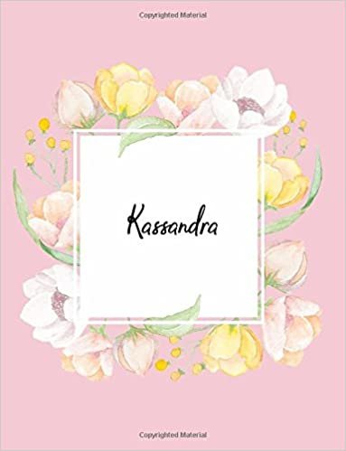 Kassandra: 110 Ruled Pages 55 Sheets 8.5x11 Inches Water Color Pink Blossom Design for Note / Journal / Composition with Lettering Name,Kassandra indir
