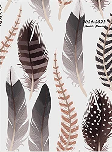 indir 2021-2022 Monthly Planner: Large Two Year Planner (Feathers Hardcover)