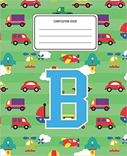 indir Composition Book B: Cars Pattern Composition Book Letter B Personalized Lined Wide Rule Notebook for Boys Kids Back to School Preschool Kindergarten and Elementary Grades K-2