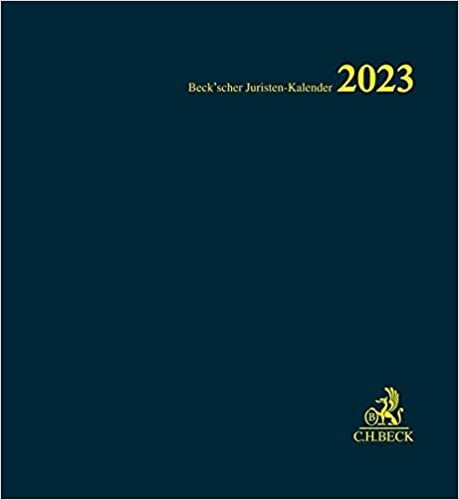 ダウンロード  Beck'scher Juristen-Kalender 2023 本