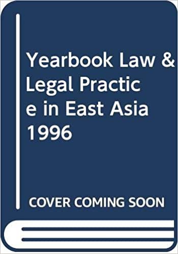 Yearbook Law & Legal Practice in East Asia, Volume 2 (1996)