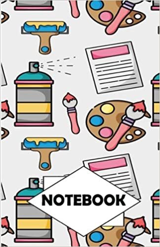 تحميل Notebook: Dot-Grid, Graph, Lined, Blank Paper: Painted: Small Pocket diary 110 pages, 5.5&quot; x 8.5&quot;