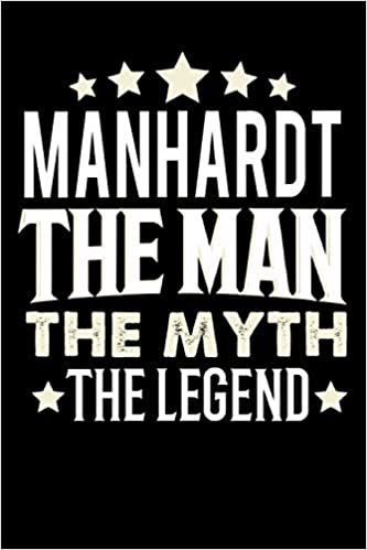 Notizbuch: Manhardt The Man The Myth The Legend (120 karierte Seiten als u.a. Tagebuch, Reisetagebuch für Vater, Ehemann, Freund, Kumpe, Bruder, Onkel und mehr)