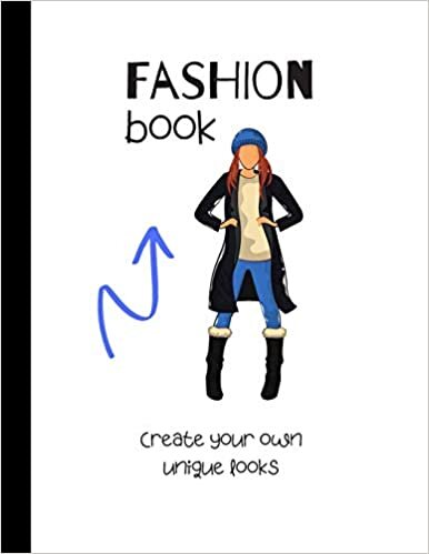 indir Fashion Book: Large Clothes Sketch Book Planner 100 pages, Organiser, White Paper, Notebook, s, Students, Blogger, Vlogger, Artist, Designer