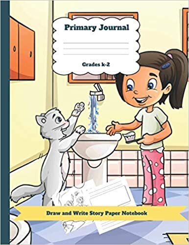 indir Primary Journal Grades k-2 Draw and Write Story Paper Notebook: kitten Theme Dashed Mid Line and Picture Space Plus Coloring Pages for Boys and Girls (Efrat Haddi Primary Notebooks, Band 26)