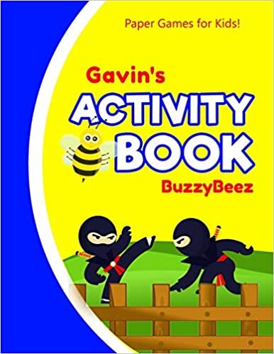 indir Gavin&#39;s Activity Book: Ninja 100 + Fun Activities | Ready to Play Paper Games + Blank Storybook &amp; Sketchbook Pages for Kids | Hangman, Tic Tac Toe, ... Name Letter G | Road Trip Entertainment