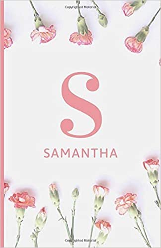 Samantha: Notebook Journal with Pink Monogram Initial Letter S and Name indir