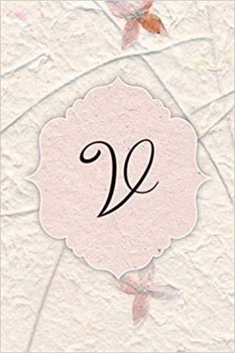 indir V: Western Wallflower Petal Journal, Monogram Initial Letter V Lined Pages Flower Notebook
