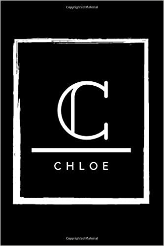 indir C - Chloe: Monogram initial C for Chloe notebook | Birthday Journal Gift | Lined Notebook /Pretty Personalized Name Letter Journal Gift for Chloe | 6x9 Inches , 100 Pages , Soft Cover, Matte Finish