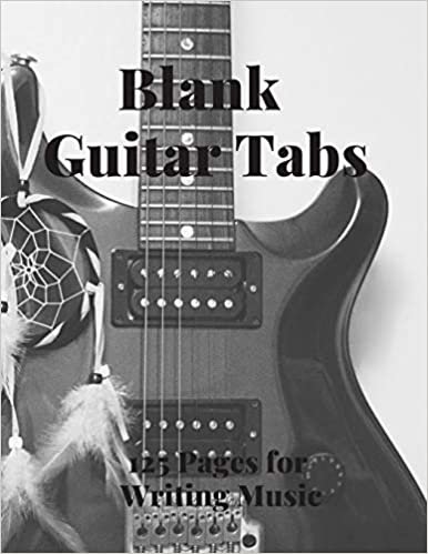 تحميل Blank Guitar Tabs: 125 Pages of Guitar Tabs with Six 6-line Staves and 7 blank Chord diagrams per page. Write Your Own Music. Music Composition, Guitar Tabs 8.5x11