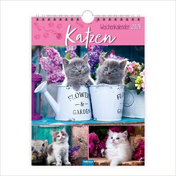 ダウンロード  Troetsch Wochenkalender zum Haengen Katzen 2024: Wandkalender 本