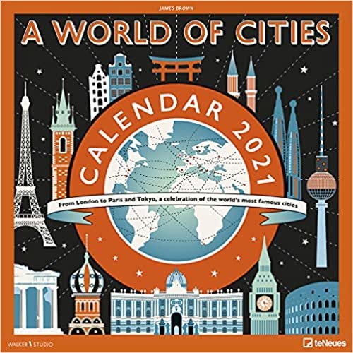 James Brown A World of Cities 2021 - Wand-Kalender - Broschüren- Kalender - 30x30 - 30x60 geöffnet indir