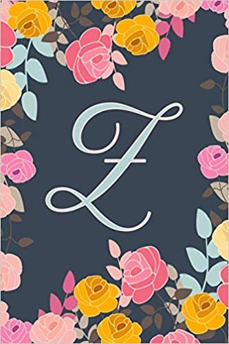 indir Z: Letter Z Journal, Ditzy Flowers, Personalized Notebook Monogram Initial, 6 x 9