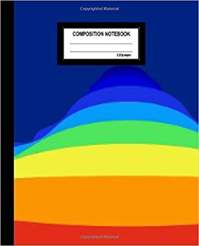 indir Composition Notebook: Rainbow Watercolor Composition Notebook - College Wide Ruled Blank Lined Cute Journal for Girls s Kids School Writing Notes (7.5 x 9.25 in)