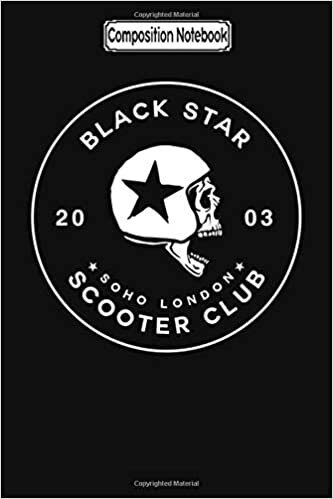 Composition Notebook: Black Star Scooter Club Biker Trike Touring Training Trips City Notebook Journal/Notebook Blank Lined Ruled 6x9 100 Pages indir
