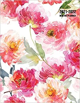 indir 2021-2022 Monthly Planner: Large Two Year Planner with Floral Cover (Volume 3)