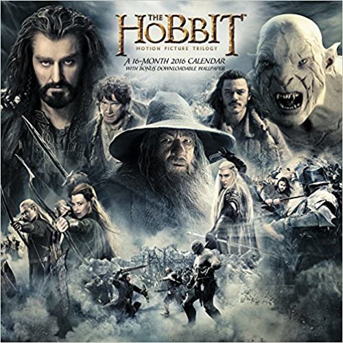 ダウンロード  The Hobbit Motion Picture Trilogy 2016 Calendar: Includes Bonus Downloadable Wallpaper 本