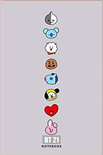 indir BT21 J-HOPE &amp; MANG: notebook for kpop and for army Journal | Diary for Adults and Kids with Cute Characters, and More! College Ruled Blank Lined Journal for Girls and Boys 120 Lined pages