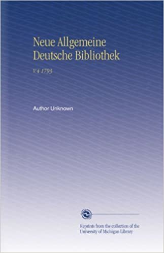 Neue Allgemeine Deutsche Bibliothek: V.4 1793 indir