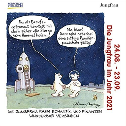 Jungfrau Mini 2021: Sternzeichenkalender-Cartoon - Minikalender im praktischen quadratischen Format 10 x 10 cm. indir