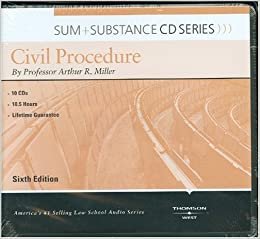 Sum and Substance Audio on Civil Procedure: Sum & Substance (Sum & Substance-Audio Tape Series)