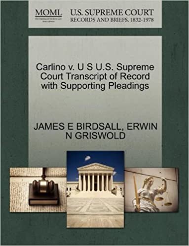 indir Carlino v. U S U.S. Supreme Court Transcript of Record with Supporting Pleadings