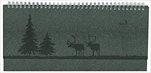 Tisch-Querkalender Nature Line Pine 2021 - Tisch-Kalender - Büro-Kalender quer 29,7x13,5 cm - 1 Woche 2 Seiten - Umwelt-Kalender - mit Hardcover indir