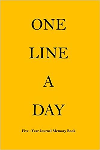 One Line A Day: All Orange Color Cover : daily to do list planner Five –Year Journal Memory Book Size 6x9 ( daily to do list notebook for work ) indir
