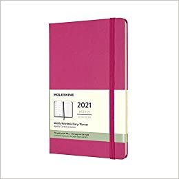 ダウンロード  Moleskine 2021 Weekly Planner, 12M, Large, Bougainvillea Pink, Hard Cover (5 x 8.25) 本