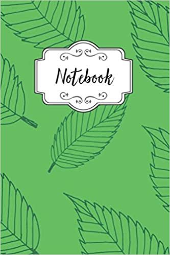 NoteBook: Green Leaf Notebook Journal-6x9-100 Pages-Glossy Cover-Gift for A Gardener