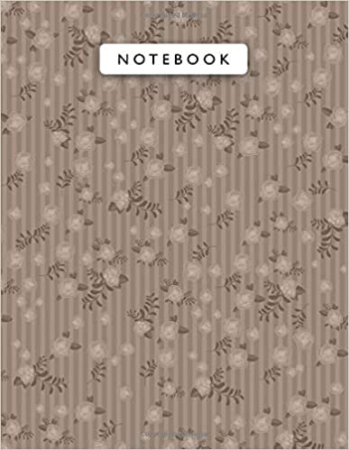 indir Notebook Liver Chestnut Color Small Vintage Rose Flowers Mini Lines Patterns Cover Lined Journal: Wedding, College, Journal, Planning, 110 Pages, Work ... A4, 8.5 x 11 inch, 21.59 x 27.94 cm, Monthly