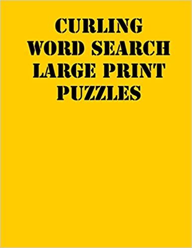 Curling Word Search Large print puzzles: large print puzzle book.8,5x11, matte cover, soprt Activity Puzzle Book with solution