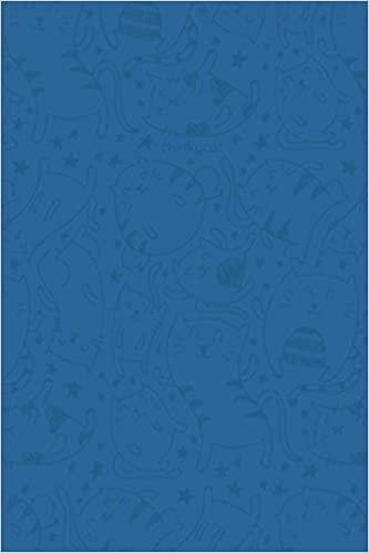 indir 6&quot; x 9&quot; Pastel Lapis Lazuli Grid Minimalist Cat Pattern Notebook: Medium (15.24 x 22.86 cm) Simple Minimal Baby Marine Blue Kitty Kitten Journal in ... (50 Leaves or Sheets) and 5 mm Line Spacing