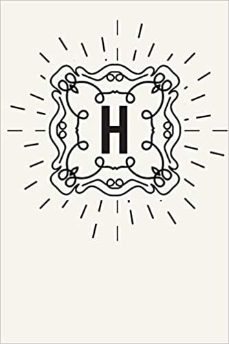 indir H: 110 College-Ruled Pages | Monogram Journal and Notebook with a Light Background and Classic Line Design | Personalized Initial Letter Journal | Monogramed Composition Notebook