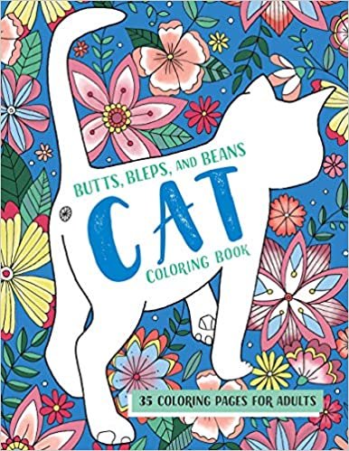 indir Butts, Bleps, and Beans Cat Coloring Book: 35 Coloring Pages for Adults