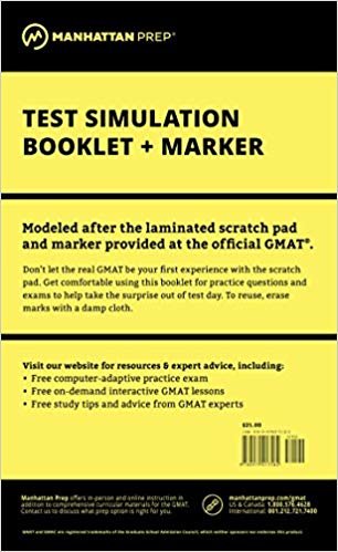 Manhattan GMAT Test Simulation Booklet w/ Marker