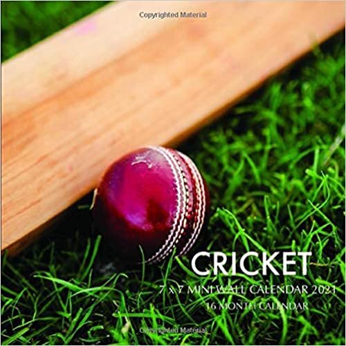 indir Cricket 7 x 7 Mini Wall Calendar 2021: 16 Month Calendar