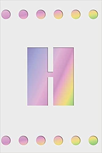 indir H: Modern minimalist monogram journal in soft pastel gradient colors. Have the initial letter of your name beautifully displayed on a fantasy-inspired abstract background.