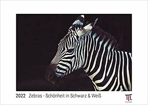 ダウンロード  Zebras - Schoenheit in Schwarz & Weiss 2022 - White Edition - Timokrates Kalender, Wandkalender, Bildkalender - DIN A3 (42 x 30 cm) 本
