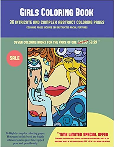 Girls Coloring Book (36 intricate and complex abstract coloring pages): 36 intricate and complex abstract coloring pages: This book has 36 abstract ... over: This book can be photocopied, p indir