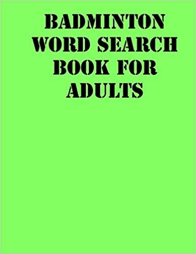 Badminton Word Search Book For Adults: large print puzzle book.8,5x11, matte cover, soprt Activity Puzzle Book with solution