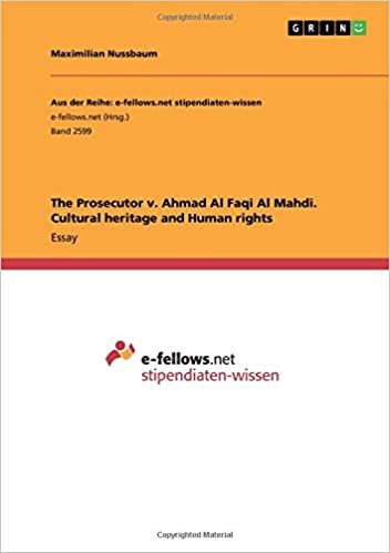 The Prosecutor v. Ahmad Al Faqi Al Mahdi. Cultural heritage and Human rights indir