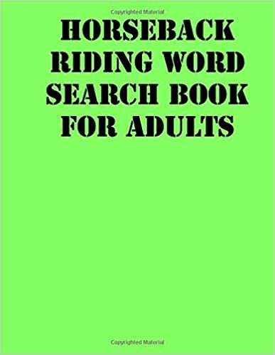 Horseback riding Word Search Book For Adults: large print puzzle book.8,5x11, matte cover, soprt Activity Puzzle Book with solution
