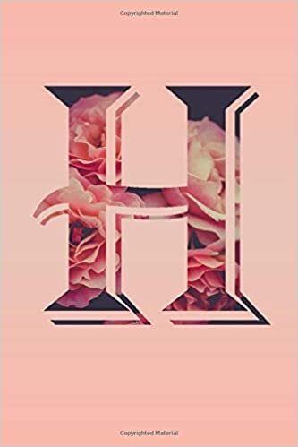 H: Letter H Initial Monogram Notebook, Confetti Monogram Notebook Blank Lined NoteBook Pretty Pink Writing Pad, Journal or Diary GIft For Women And Girls 120 Pages - Size 6x9 indir
