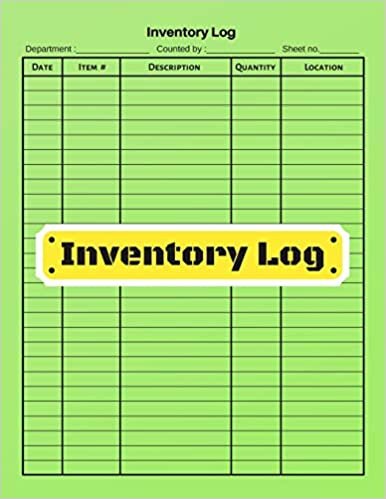 Inventory log: V.8 - Inventory Tracking Book, Inventory Management and Control, Small Business Bookkeeping / double-sided perfect binding, non-perforated indir