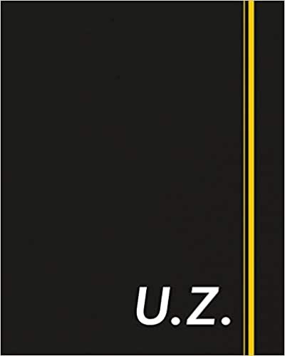 indir U.Z.: Classic Monogram Lined Notebook Personalized With Two Initials - Matte Softcover Professional Style Paperback Journal Perfect Gift for Men and Women